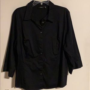 Apt. 9 Women’s black button down 3/4 length sleeve